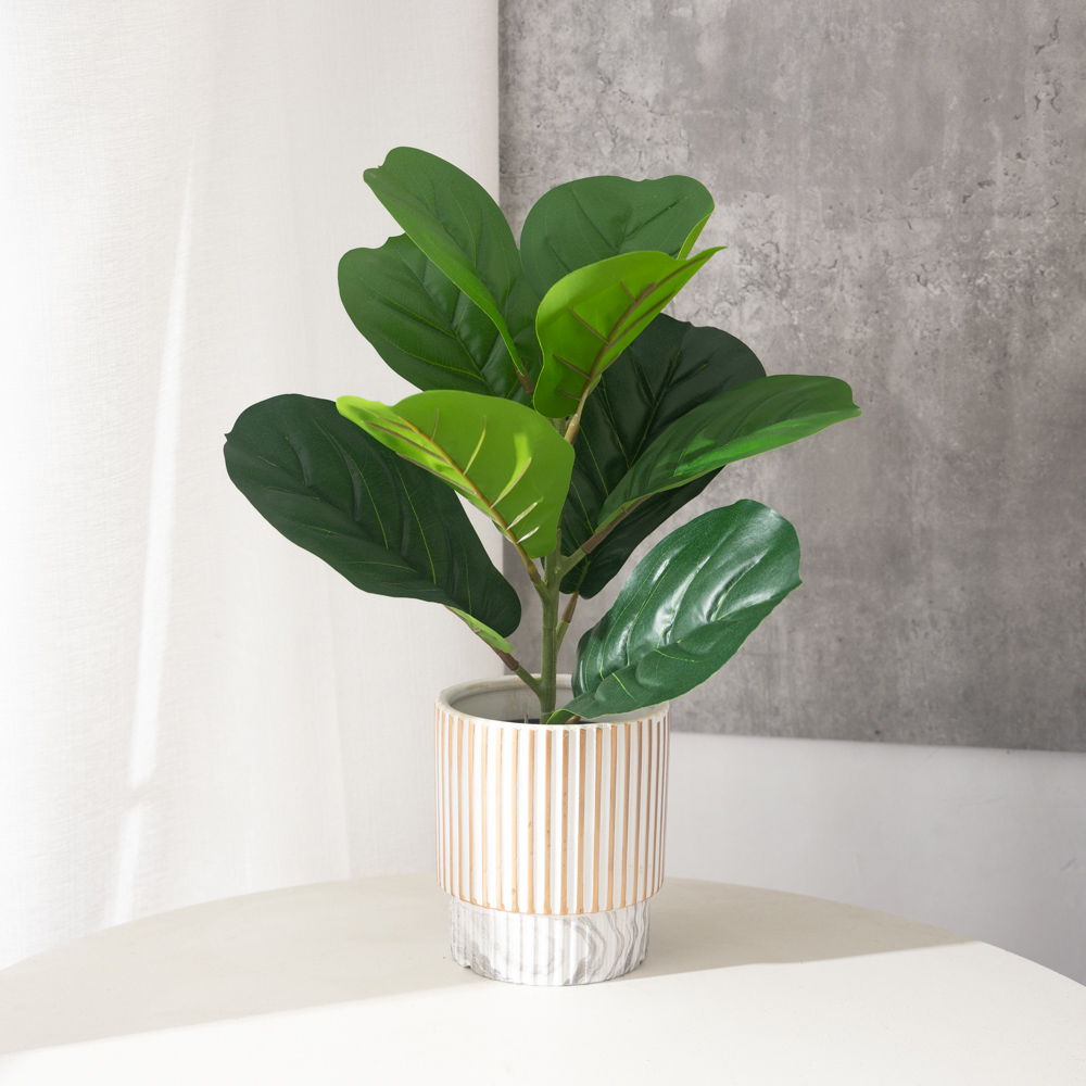 38 cm 9 Gabeln Künstliche Ficu – Ficus Lyrata Tree Bewertung und Preis
